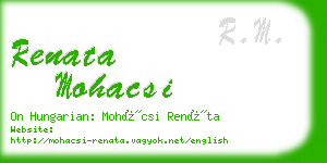 renata mohacsi business card